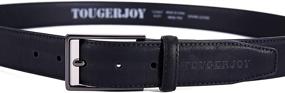 img 3 attached to Leather Jeans Grain Heavy Casual Men's Accessories for Belts