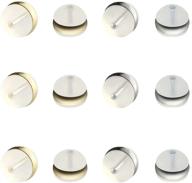 kmeosch soft silicone earring backs stopper - convenient rubber backs for studs, hooks, and hoops - clear silicone with silver & gold color options logo