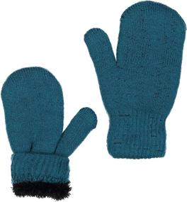 img 1 attached to 🧤 ZEHU Unisex Kids Toddler Soft Plush Knit Faux Fur Lining Warm Winter Mittens - Cozy and Cute Cold Weather Accessories