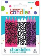 animal print birthday candles supply logo