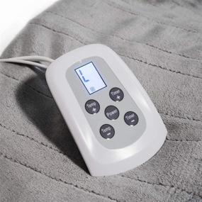 img 2 attached to Gray Westerly Microlight Electric Heated Blanket - King Size with Dual Controllers for Improved SEO