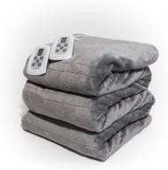 gray westerly microlight electric heated blanket - king size with dual controllers for improved seo logo