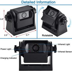 img 2 attached to Mагнитная беспроводная задняя камера Oyviny WiFi: идеальное решение для просмотра задней стороны прицепной тяги для лошадей/лодок/прицепов и платформ типа fifth wheel с поддержкой перезаряжаемого аккумулятора, IOS и Android, а также ночной видимости.