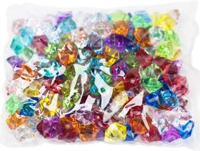 img 2 attached to 💎 Huji Acrylic Pirate Bulk Colored Jewels Gems Faux Diamond Crystals - Table Decorations, Vase Fillers, Wedding or Birthday Decor, Party Favors in Assorted Colors - Perfect for Arts, Crafts, and More (Pack of 1)