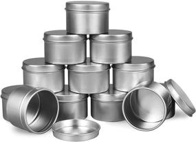 img 4 attached to DINGPAI 12pcs Candle Tins: Round 2oz Metal Containers for Candle Making, Party Favors, Spices & Gifts