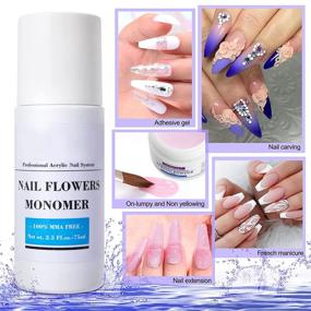 img 1 attached to 💅 Complete Acrylic Nail Kit with Liquid Monomer Set, Glitter Powder, and Carving Powder – Ideal for French Acrylic Nail Tips Beginners