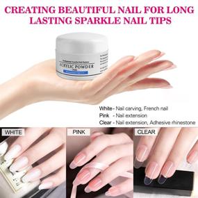 img 2 attached to 💅 Complete Acrylic Nail Kit with Liquid Monomer Set, Glitter Powder, and Carving Powder – Ideal for French Acrylic Nail Tips Beginners