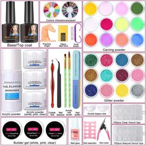 img 3 attached to 💅 Complete Acrylic Nail Kit with Liquid Monomer Set, Glitter Powder, and Carving Powder – Ideal for French Acrylic Nail Tips Beginners