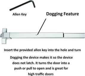 img 2 attached to 🚪 Dynasty Hardware Push Bar Panic Exit Device with Exterior Lever – Aluminum Construction for Enhanced Security