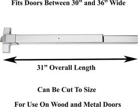 img 1 attached to 🚪 Dynasty Hardware Push Bar Panic Exit Device with Exterior Lever – Aluminum Construction for Enhanced Security