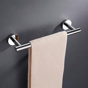 img 1 attached to 🛁 Kenivix 4-Piece Bathroom Hardware Set: Double Towel Bar, Toilet Paper Holder, Robe Hook and Hand Towel Bar - Stainless Steel Wall Mount Accessories Set, Polished Steel