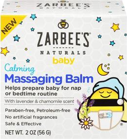 img 4 attached to 🌿 2 Ounce Zarbee's Baby Calming Massaging Balm: Shea Butter, Lavender, Chamomile - Enhanced for Exceptional Results