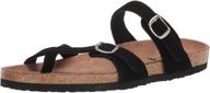 stylish and comfortable: northside women's anya leather strap cork sandal logo