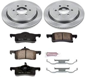 img 1 attached to 🚗 Увеличьте тормозную мощность с помощью Power Stop KOE1935 Autospecialty Brake Kit - Оригинальные тормозные диски и керамические тормозные колодки для задней замены.