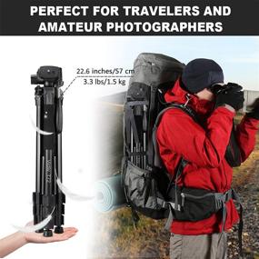 img 3 attached to 📷 Victiv 72-inch Aluminum Camera Tripod: Lightweight & Compact for Travel with Swivel Head - Ideal for Canon Nikon DSLR Video Shooting - Black