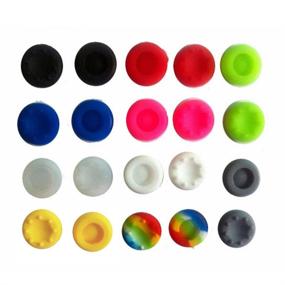 img 1 attached to VizGiz 20pcs Rubber Silicone Analog Controller Thumb Stick Grip Covers for PS3, PS4, PS2, Xbox 360, Xbox One - Enhance Gaming Experience (10 Pairs)