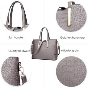 img 3 attached to YNIQUE Satchel Handbags Shoulder Wallets: The Perfect Women's Handbags & Wallets Combo for Totes