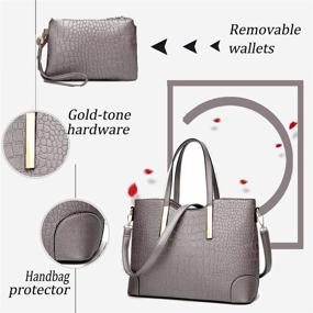 img 2 attached to YNIQUE Satchel Handbags Shoulder Wallets: The Perfect Women's Handbags & Wallets Combo for Totes