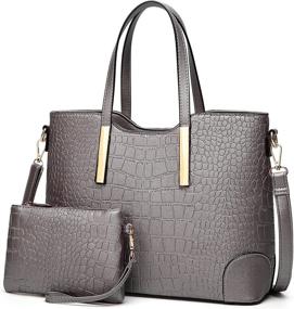 img 4 attached to YNIQUE Satchel Handbags Shoulder Wallets: The Perfect Women's Handbags & Wallets Combo for Totes