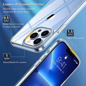 img 2 attached to 📱 JUSTCOOL Crystal Clear iPhone 13 Pro Case: Ultimate Protection and Slim Design for 6.1" 2021 Released