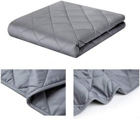 img 1 attached to 🛏️ ZZZhen Weighted Blanket - Highly Breathable - 48''x72'' 15LBs - Premium Heavy Blankets - Relaxing Sleep for Adults and Kids, Sturdy Quilts and Superior Construction