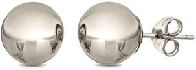 img 3 attached to 🌟 925 Sterling Silver Ball Stud Earrings with Butterfly Backings - Available in 3mm-12mm Sizes in Silver, Yellow, or Rose