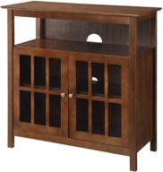 espresso highboy tv stand by convenience concepts big sur logo