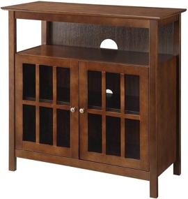 img 3 attached to Espresso Highboy TV Stand by Convenience Concepts Big Sur