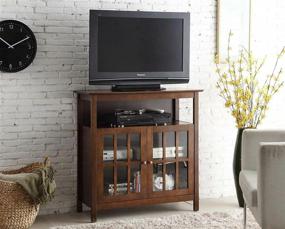 img 1 attached to Espresso Highboy TV Stand by Convenience Concepts Big Sur