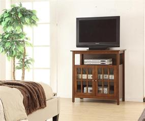 img 2 attached to Espresso Highboy TV Stand by Convenience Concepts Big Sur