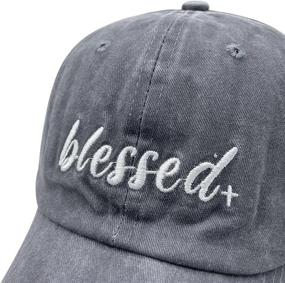 img 3 attached to 🧢 Waldeal Women's Embroidered Dad Hat: Vintage Washed Adjustable Baseball Cap for Men & Women