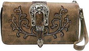 img 4 attached to 👜 Dearchuu Tooled Leather Wristlet: Western Women's Handbags & Wallets - the Perfect Accessory Combo!