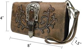 img 3 attached to 👜 Dearchuu Tooled Leather Wristlet: Western Women's Handbags & Wallets - the Perfect Accessory Combo!