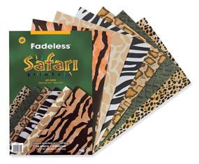 img 3 attached to 📚 PACON Fadeless Safari Prints Paper, 6 Patterns, 12" x 18", 24 Sheets - Assorted Wildlife Designs