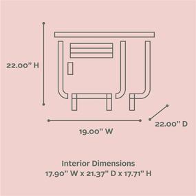 img 1 attached to 🐾 Staart Wooden Indoor Pet Crate/Kennel and End Table Console Décor Furniture- Small 19' x 22' x 22'- Chablis Pink: Stylish and Functional Pet Crate and End Table Combo in Chablis Pink