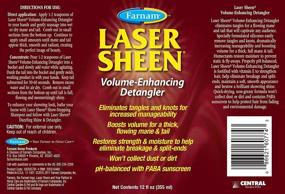 img 1 attached to Farnam Laser Sheen Volume-Enhancing Detangler - Boost Hair Volume with 12 fl. oz. Bottle!