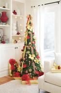 mary maxim pre lit fibre optic pop up christmas tree with lights - artificial indoor xmas decorations - pre decorated and ready to go - quick & easy set up in minutes (6 ft) логотип