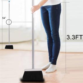 img 2 attached to 🧹 TreeLen Long Handle Broom and Dustpan Set for Easy Floor Cleaning Without Bending – Ideal for Home, Kitchen, Room, Office, Lobby Use