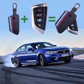 img 3 attached to Protective Key Fob Holder for BMW X1 X5 X6 5 Series 7 Series by JKCOVER