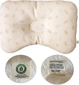 img 1 attached to 🐻 Comforting and Safe: Organic Cotton Baby Protective Pillow, Featuring Basic Animal Friends