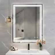 🪞 iowvoe 36x28 inch led mirror: anti-fog, dimmable lights, memory, touch switch logo