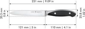 img 3 attached to Высококачественный зубчатый универсальный нож HENCKELS Forged Synergy для различных кухонных задач.