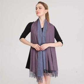 img 2 attached to Longwu Women Cashmere Pashminas Blanket Women's Accessories for Scarves & Wraps