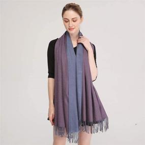 img 1 attached to Longwu Women Cashmere Pashminas Blanket Women's Accessories for Scarves & Wraps