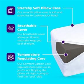 img 2 attached to 🛏️ 6-Inch Pillow Cube Classic - Portable Bed Pillow for Side Sleeping - Soft & Supportive Cooling Foam Core and Cover - Travel-Friendly - 12"x12"x6
