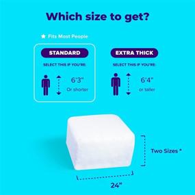 img 3 attached to 🛏️ 6-Inch Pillow Cube Classic - Portable Bed Pillow for Side Sleeping - Soft & Supportive Cooling Foam Core and Cover - Travel-Friendly - 12"x12"x6