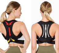 scienlodic back straightener posture corrector: adjustable brace for men and women, straight steel plates, support for scoliosis, humpback correction, neck and shoulder relief (plus size) logo