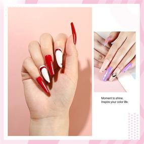 img 1 attached to 💅 Shelloloh Gel Nail Polish Kit - 15Pcs Pink Red White Glitter - 7ml U V Gel Polish Set - Nail Art Starter Kit - Perfect for Holiday Gifts