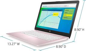 img 1 attached to 💻 HP Stream 14-Inch Laptop with Intel Celeron, 4GB RAM, 32GB eMMC, Windows 10 S Mode, Office 365 Included - Rose Pink (14-cb184nr)