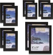 🖼️ klikel picture frame set: 10 piece wood collage - black gallery wall frame set with 4x6, 5x7, and 8x10 frames логотип